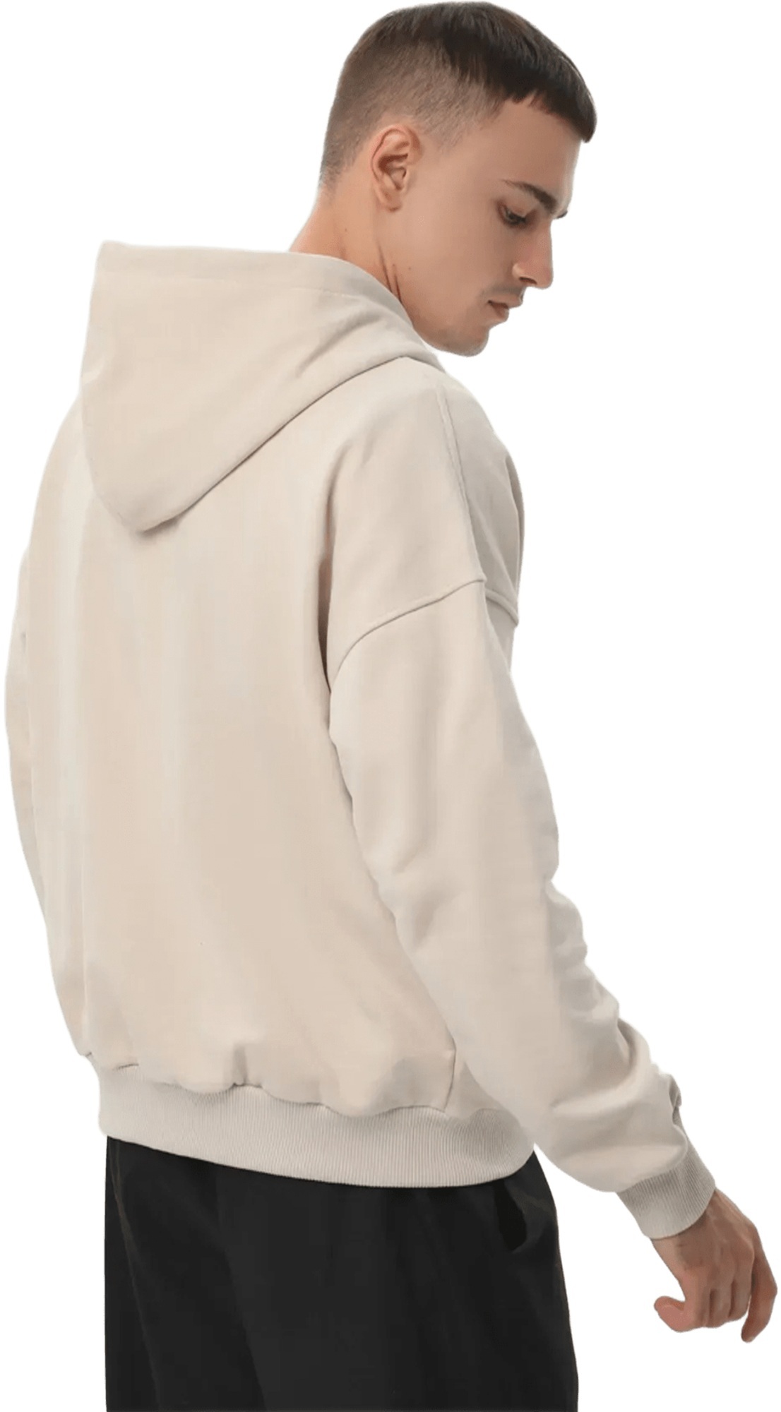 Худи на молнии мужское RAY Premium loose U0409M XL бежевый фото 2