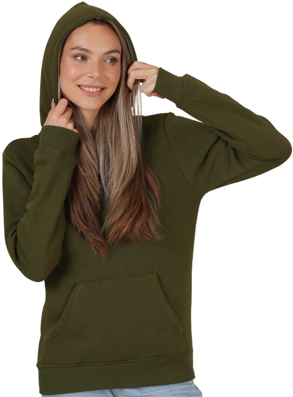 Худі утеплене жіноче RAY Basic U0401W M хакіфото3