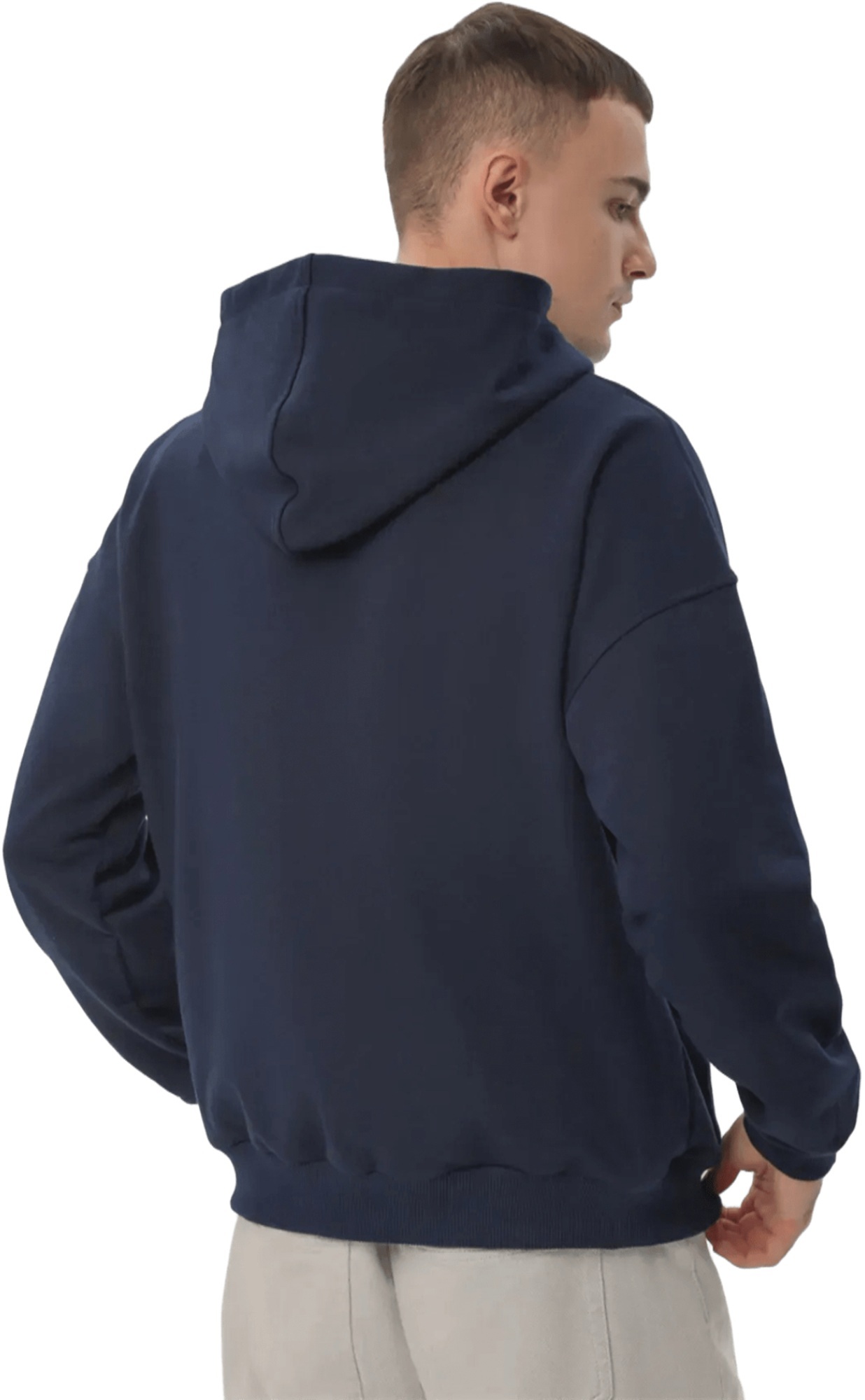 Худи на молнии мужское RAY Premium loose U0409M 3XL темно-синий фото 2