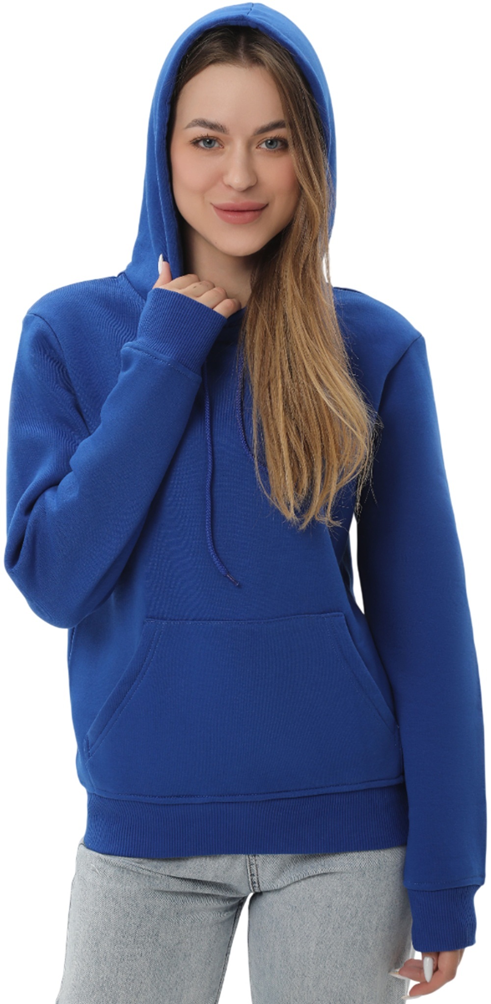 Худи утепленное женское RAY Basic U0401W M синий фото 4