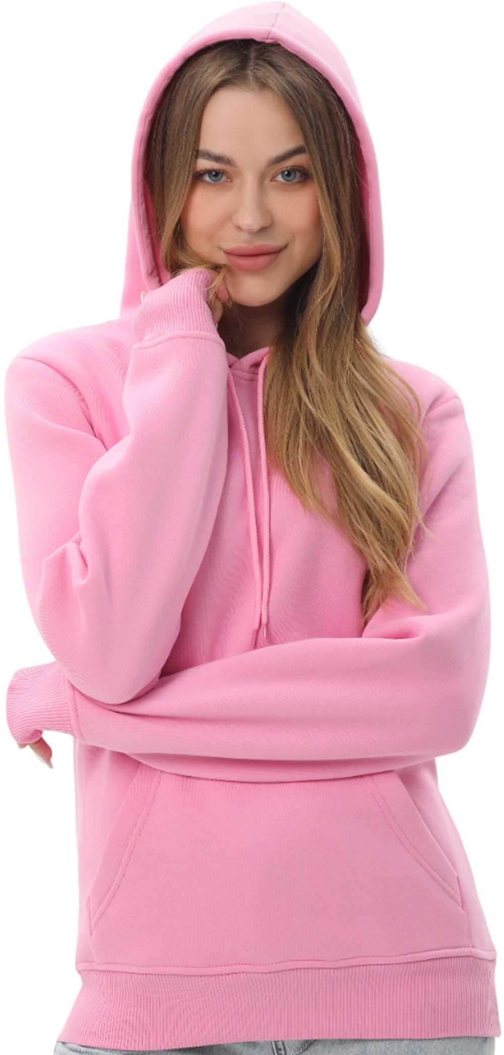 Худи утепленное женское RAY Basic U0401W 3XL розовый фото 4