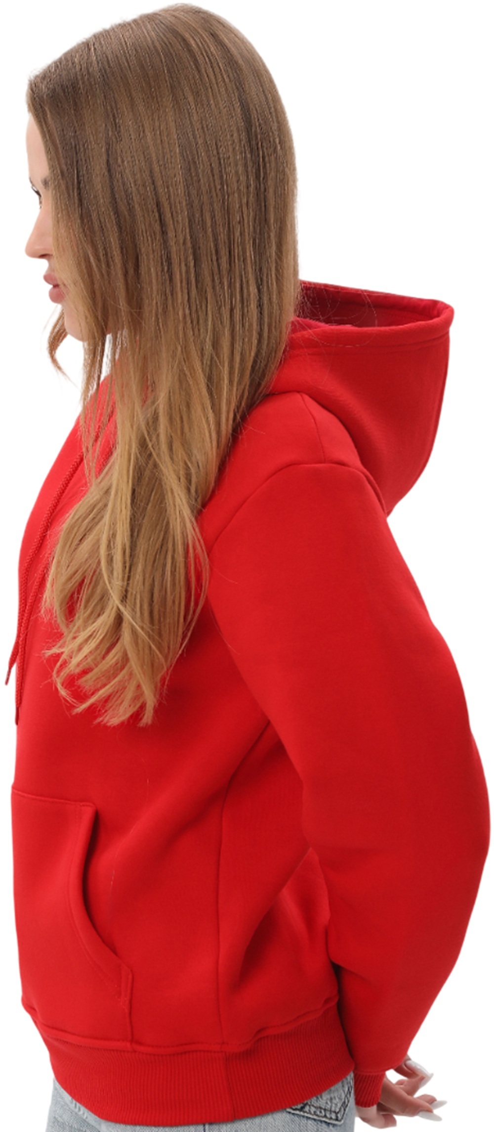 Худи утепленное женское RAY Basic U0401W S красное фото 3