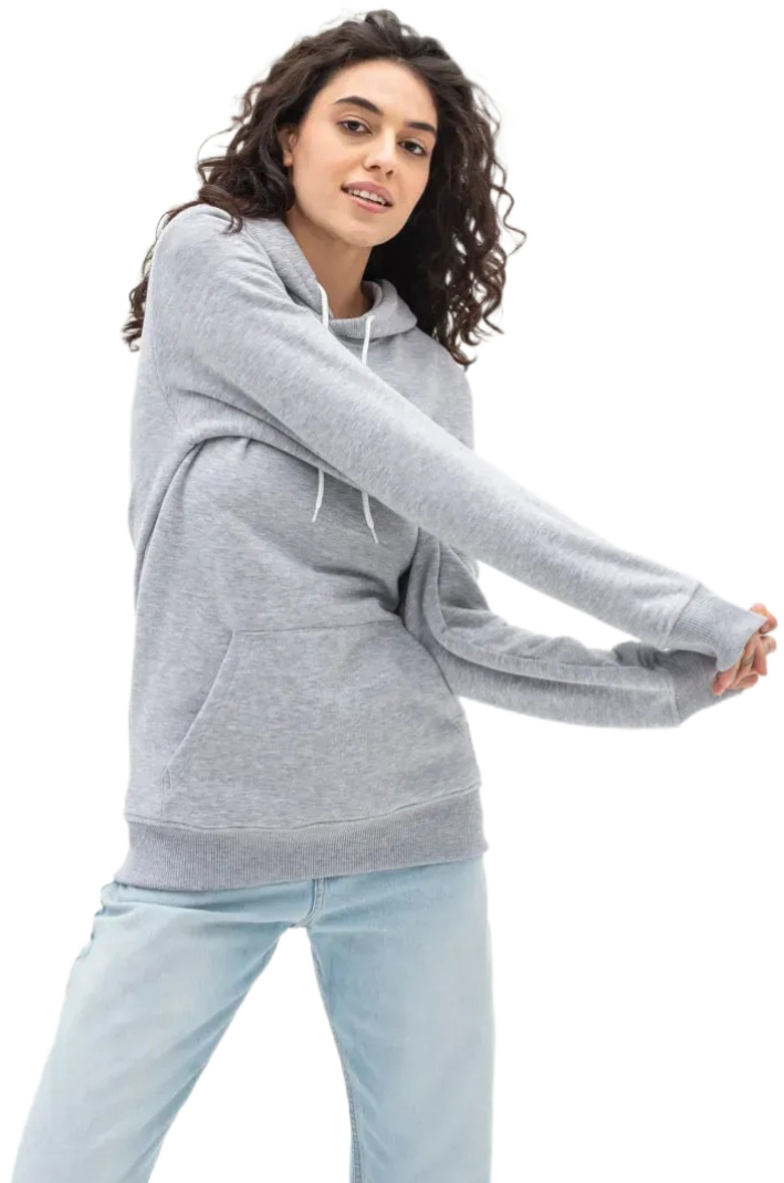 Худи женское RAY Basic U0402W XS серый меланж фото 5