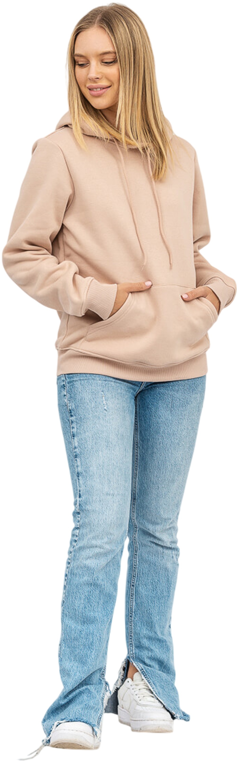 Худи утепленное женское RAY Basic U0401W 3XL бежевый фото 3