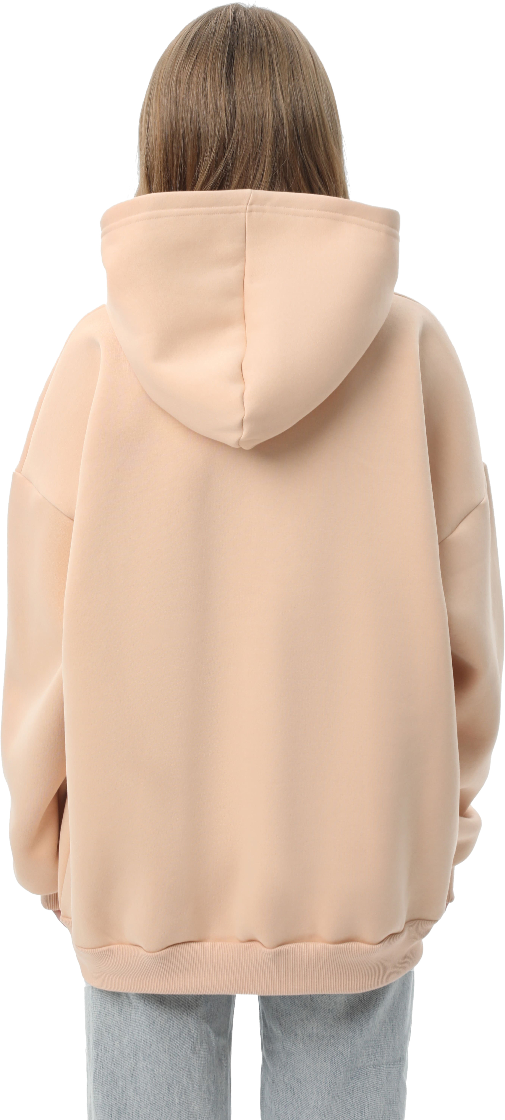 Худи утепленное женское RAY Oversize U0404W 2XL/3XL бежевый фото 2