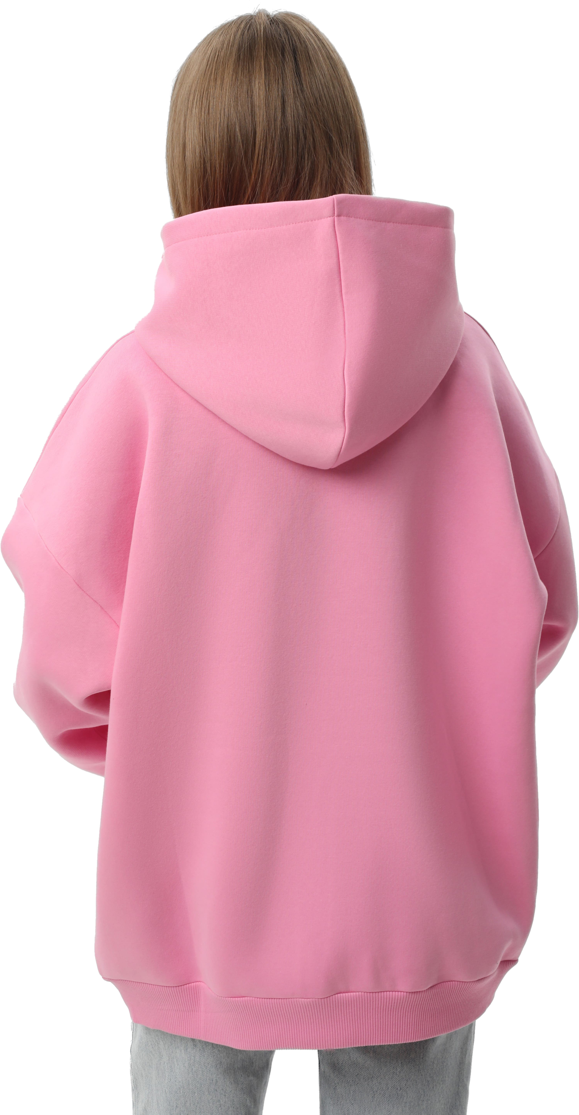 Худи утепленное женское RAY Oversize U0404W 2XL/3XL розовый фото 2