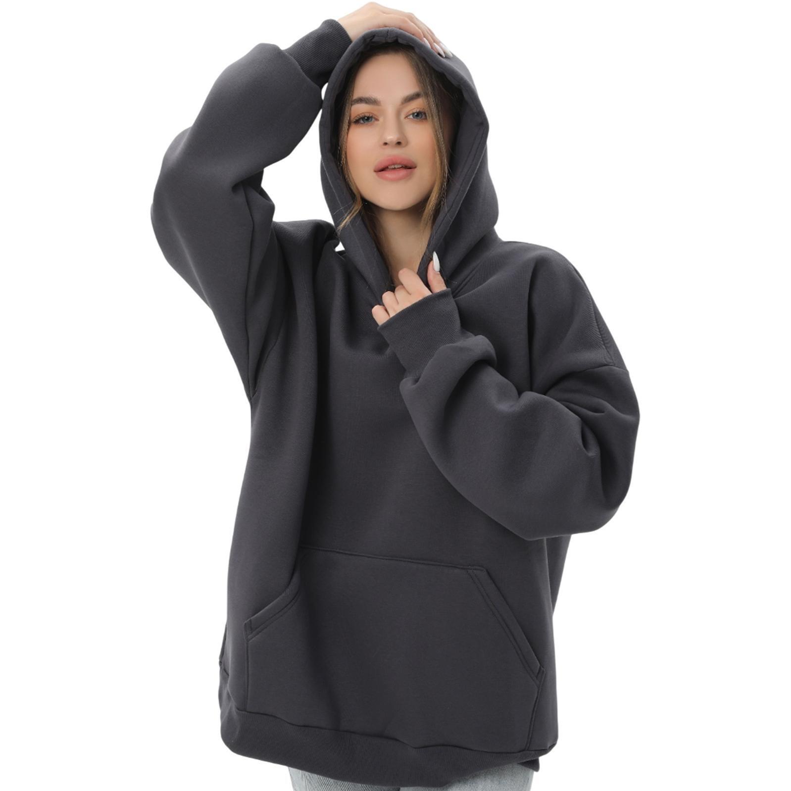 Худи утепленное женское RAY Oversize U0404W L/XL темно-серый фото 3