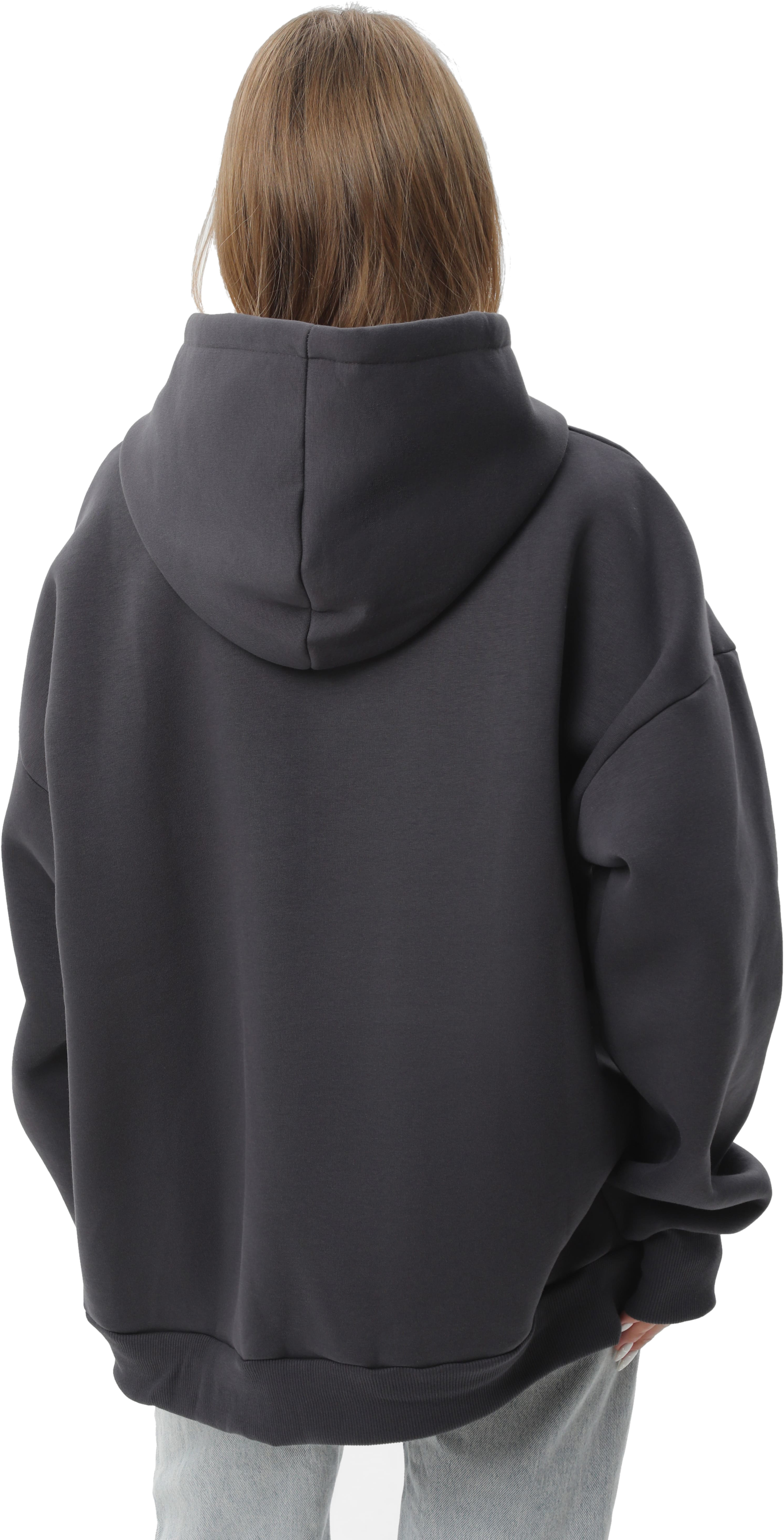 Худи утепленное женское RAY Oversize U0404W 2XL/3XL темно-серый фото 2