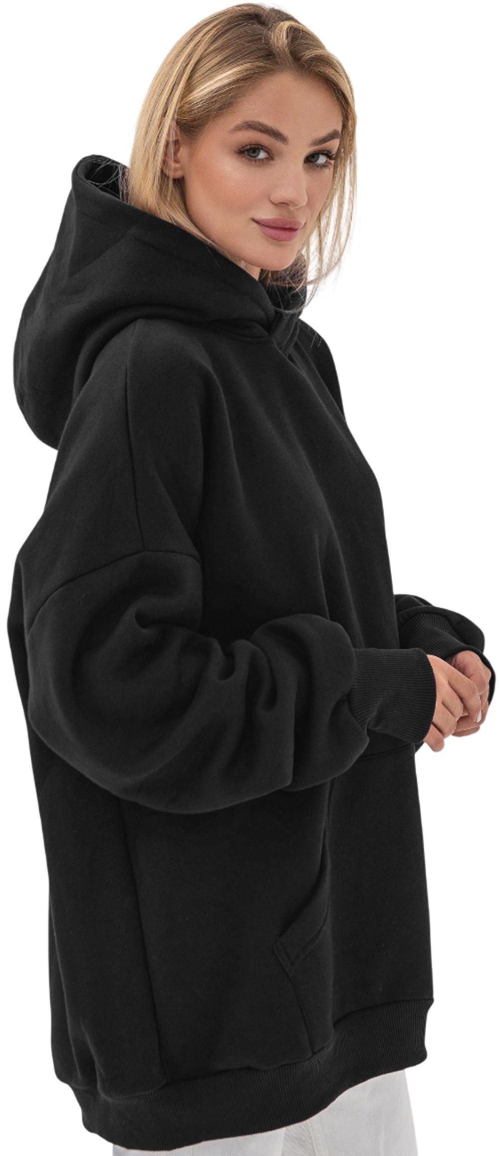 Худи утепленное женское RAY Oversize U0404W L/XL черный фото 2