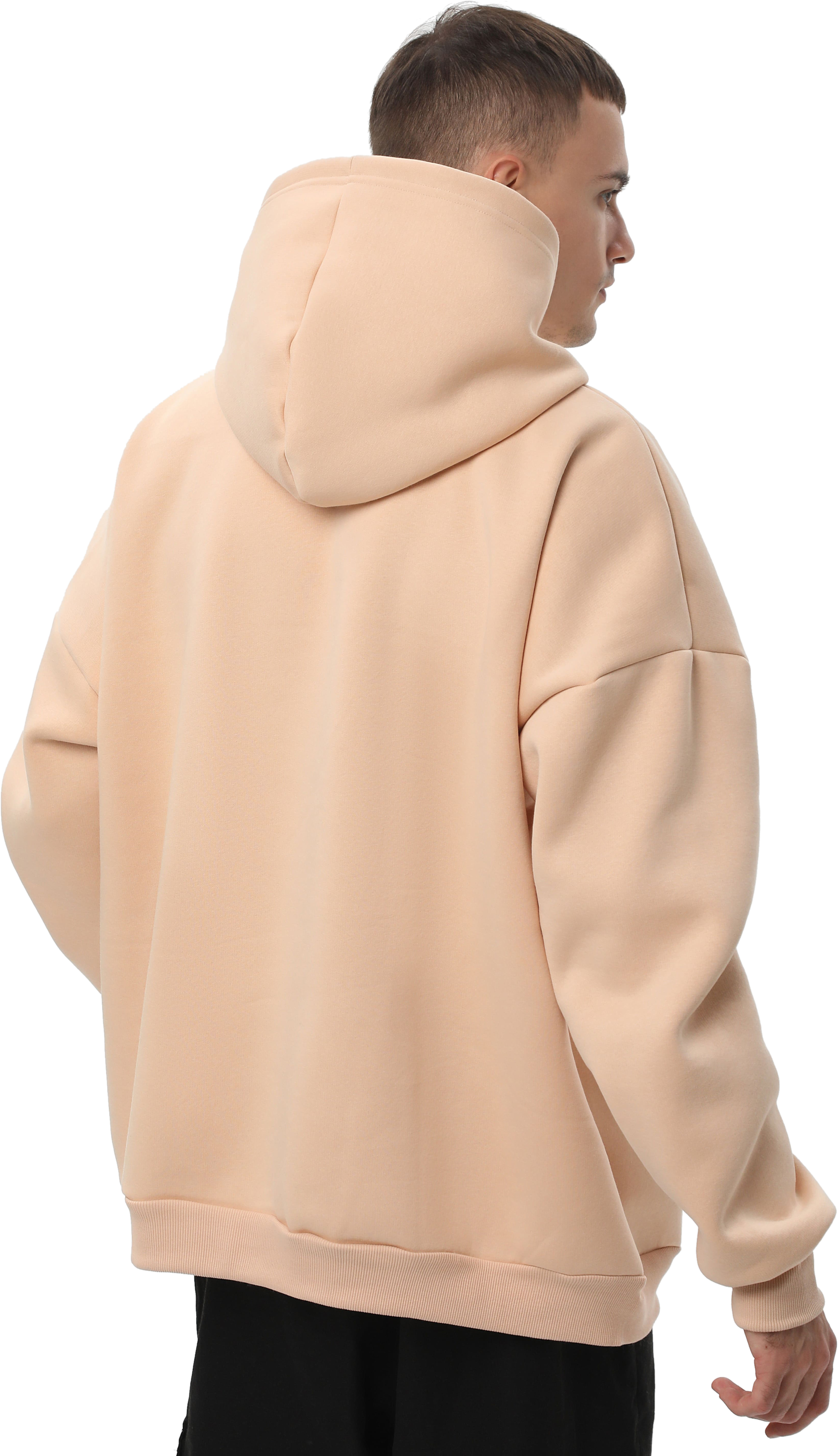 Худи утепленное мужское RAY Oversize U0404M S/M бежевый фото 2