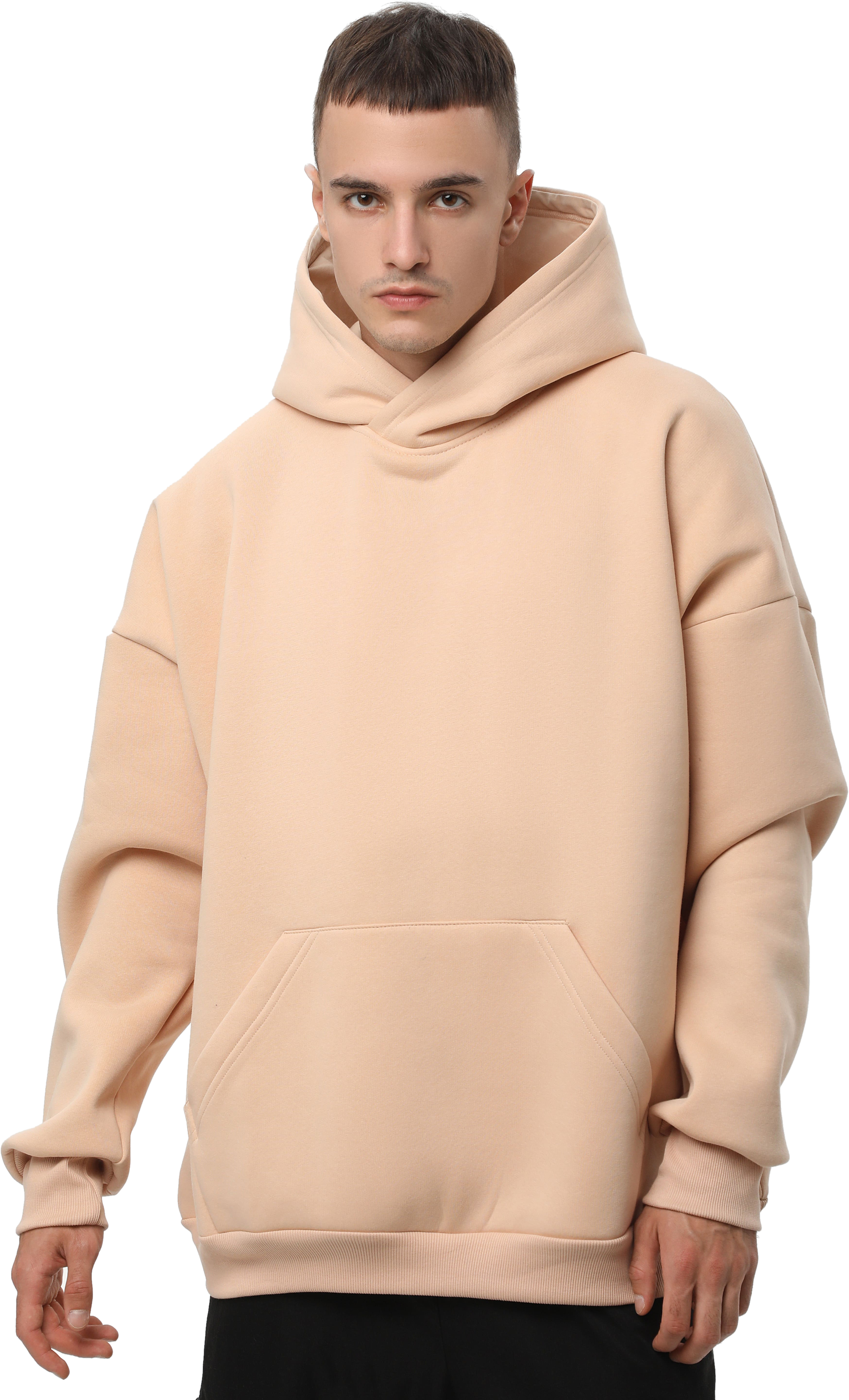 Худи утепленное мужское RAY Oversize U0404M S/M бежевый фото 3