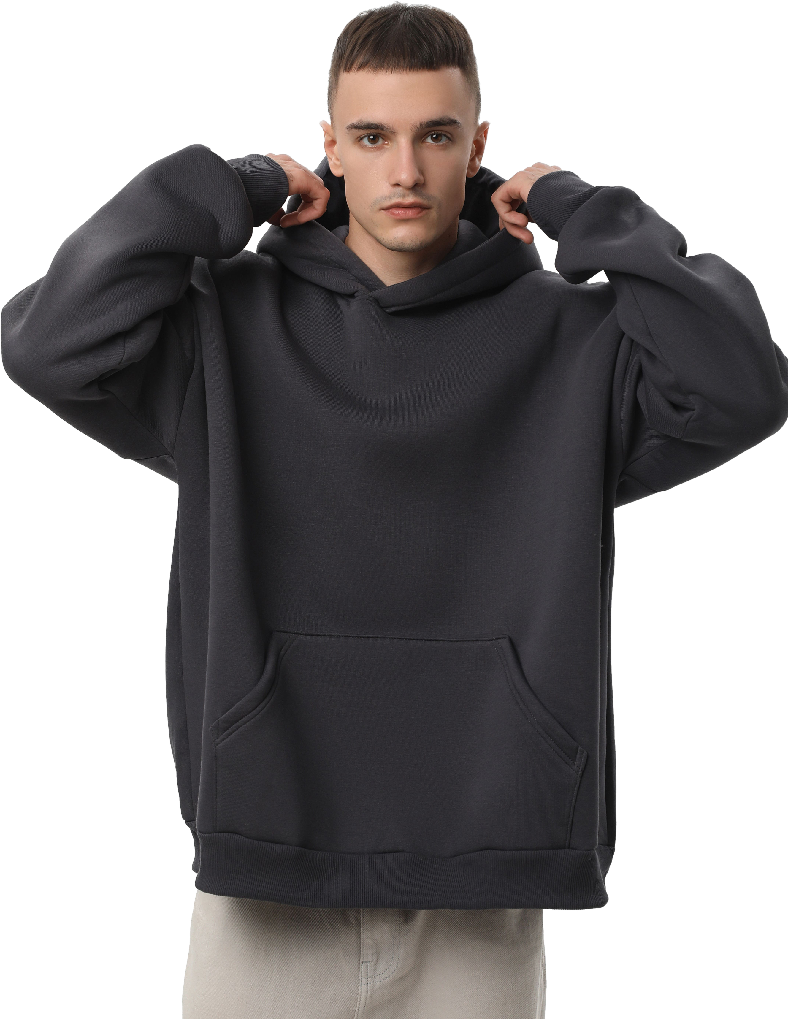 Худи утепленное мужское RAY Oversize U0404M 2XS/XS темно-серый фото 3