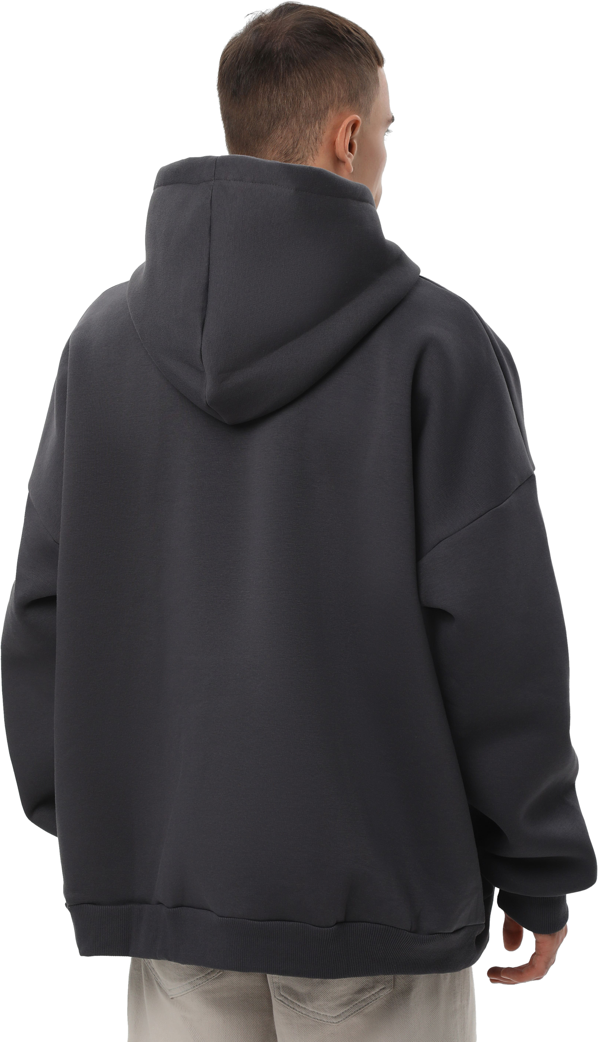 Худи утепленное мужское RAY Oversize U0404M 2XS/XS темно-серый фото 2