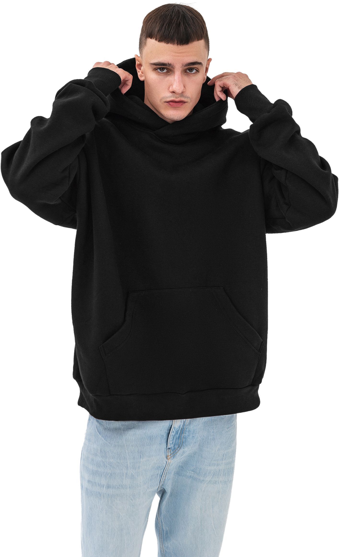 Худи утепленное мужское RAY Oversize U0404M S/M черный фото 4