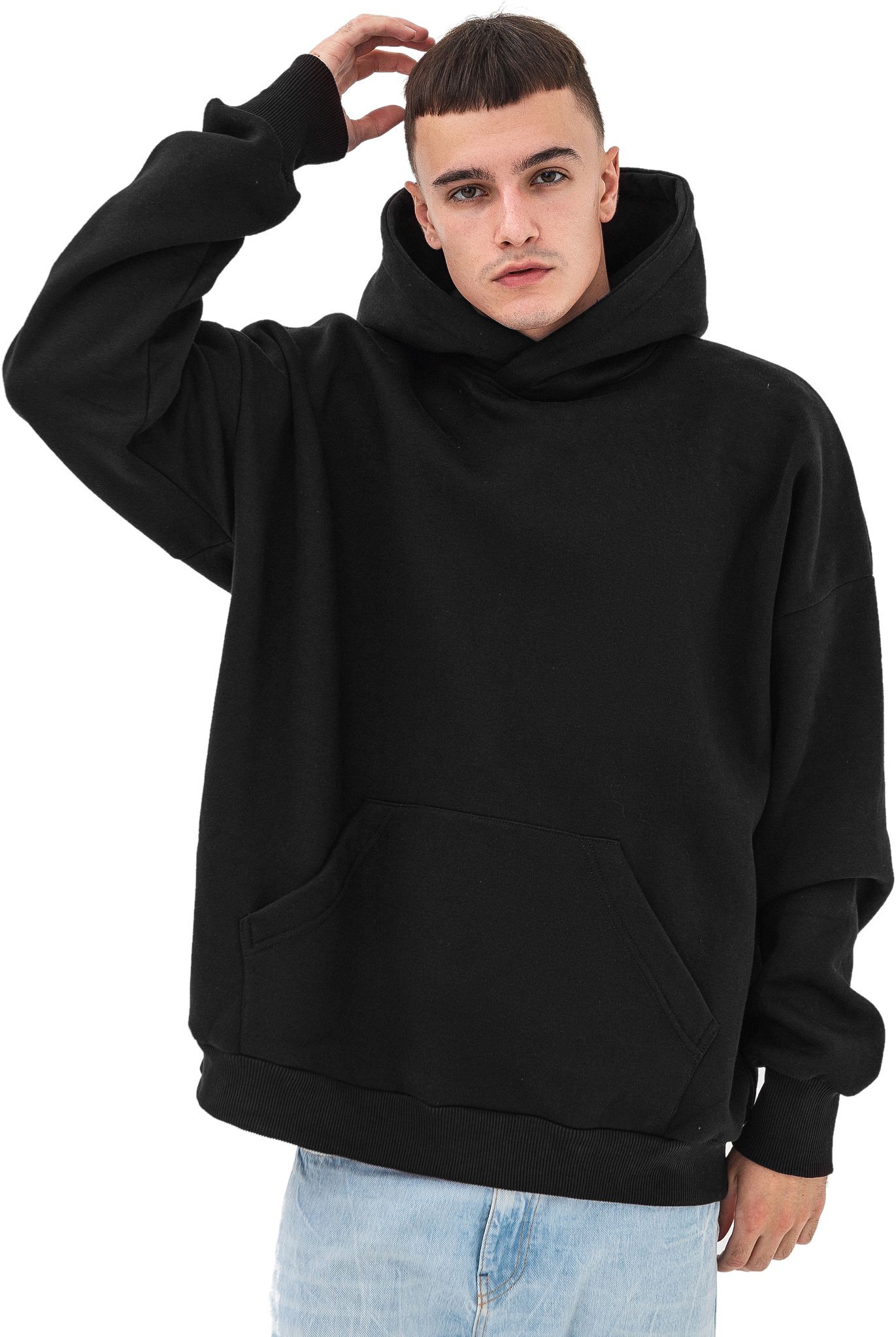 Худи утепленное мужское RAY Oversize U0404M S/M черный фото 3