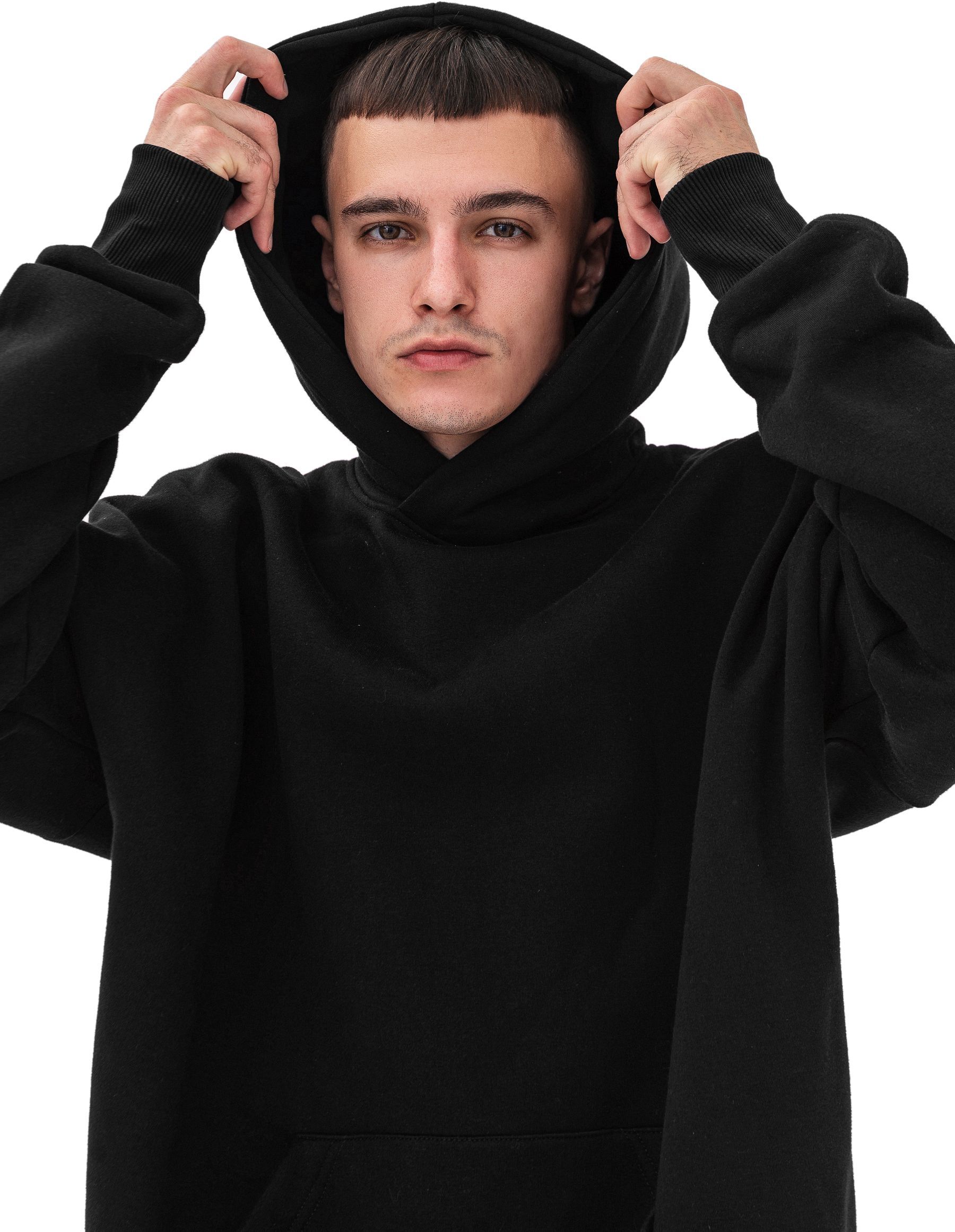 Худи утепленное мужское RAY Oversize U0404M S/M черный фото 5