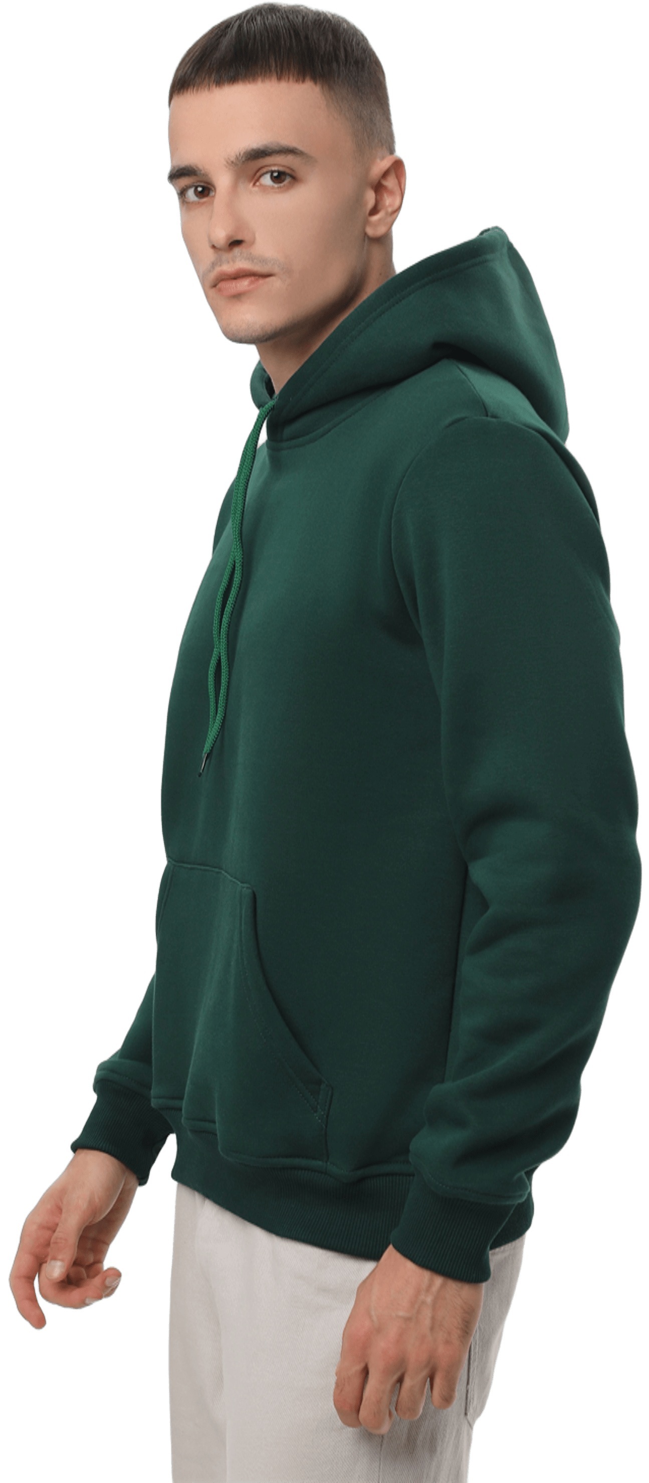 Худи утепленное мужское RAY Basic U0401M S зеленый фото 3