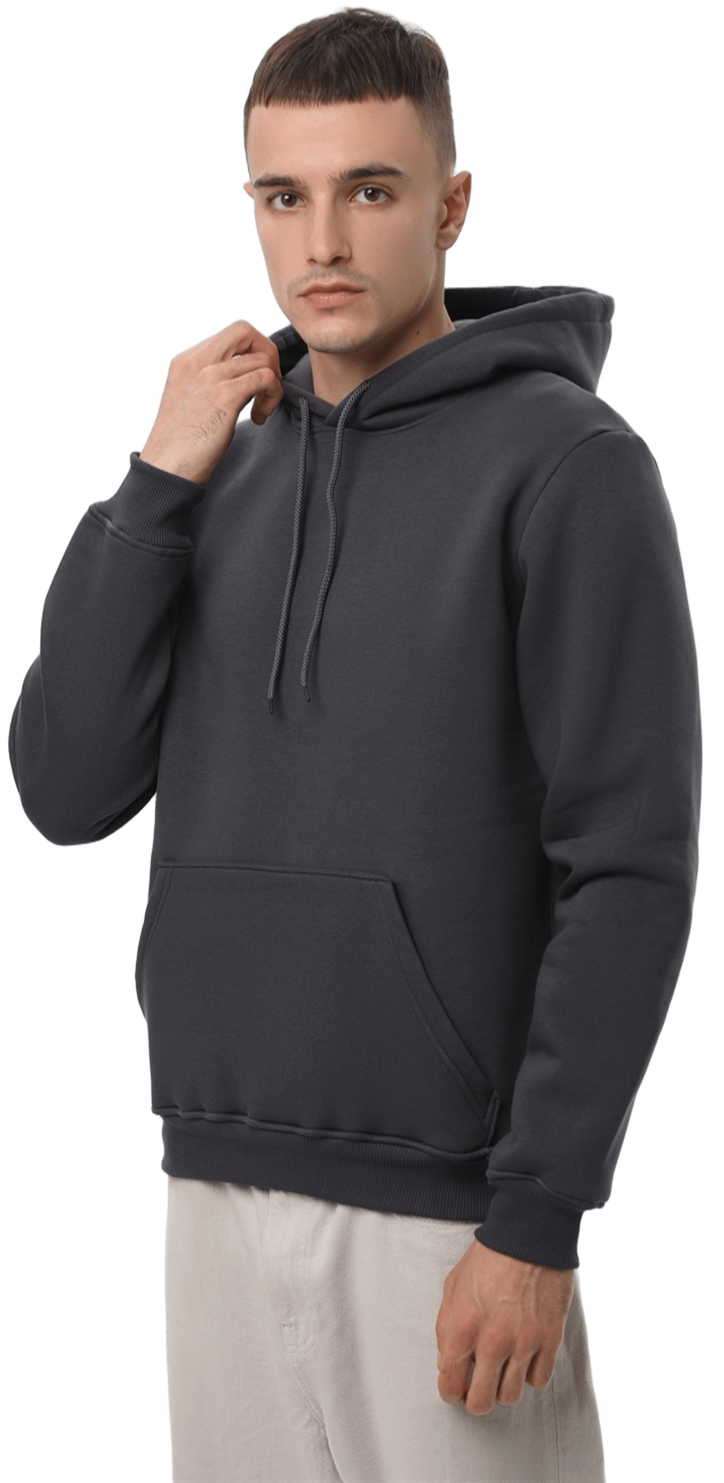 Худи утепленное мужское RAY Basic U0401M 3XL темно-серый фото 3