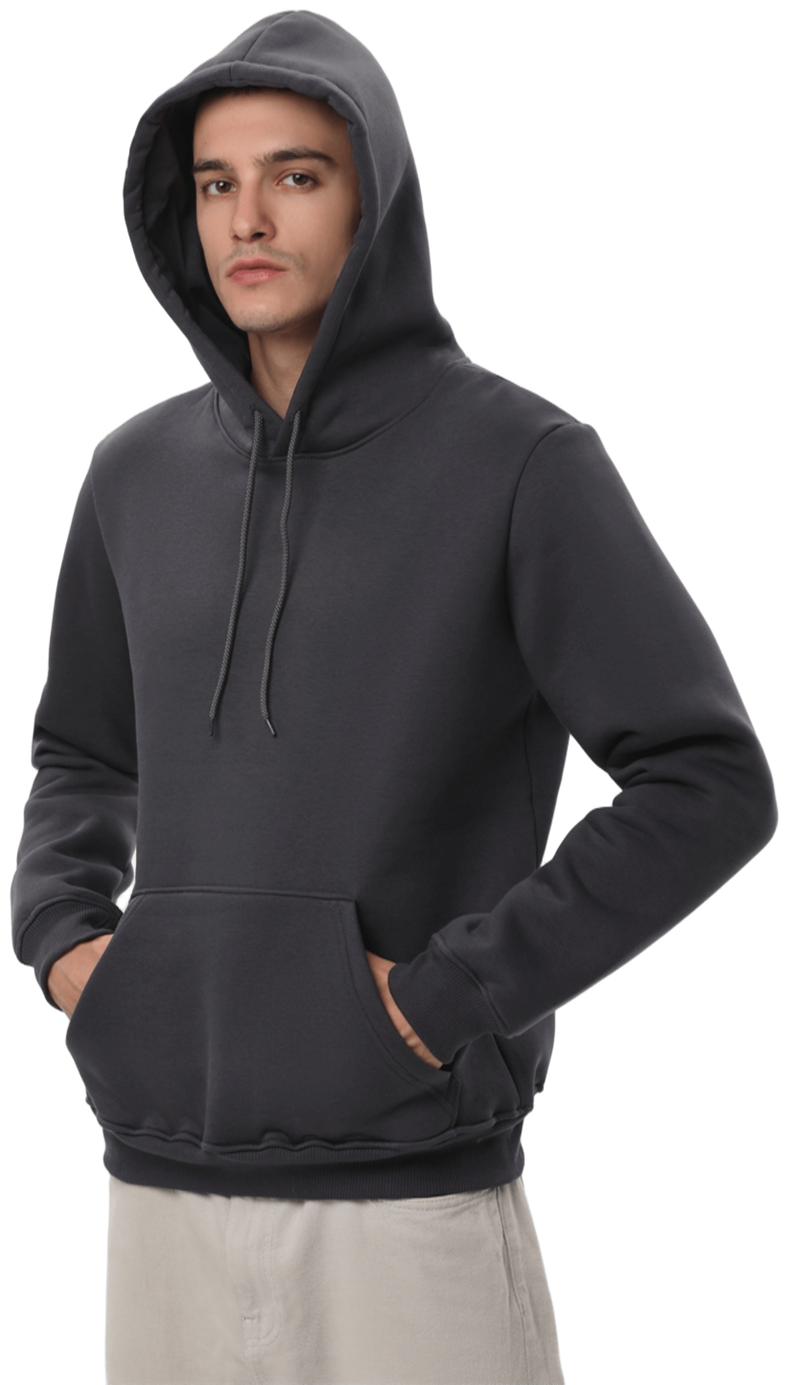 Худи утепленное мужское RAY Basic U0401M 3XL темно-серый фото 4