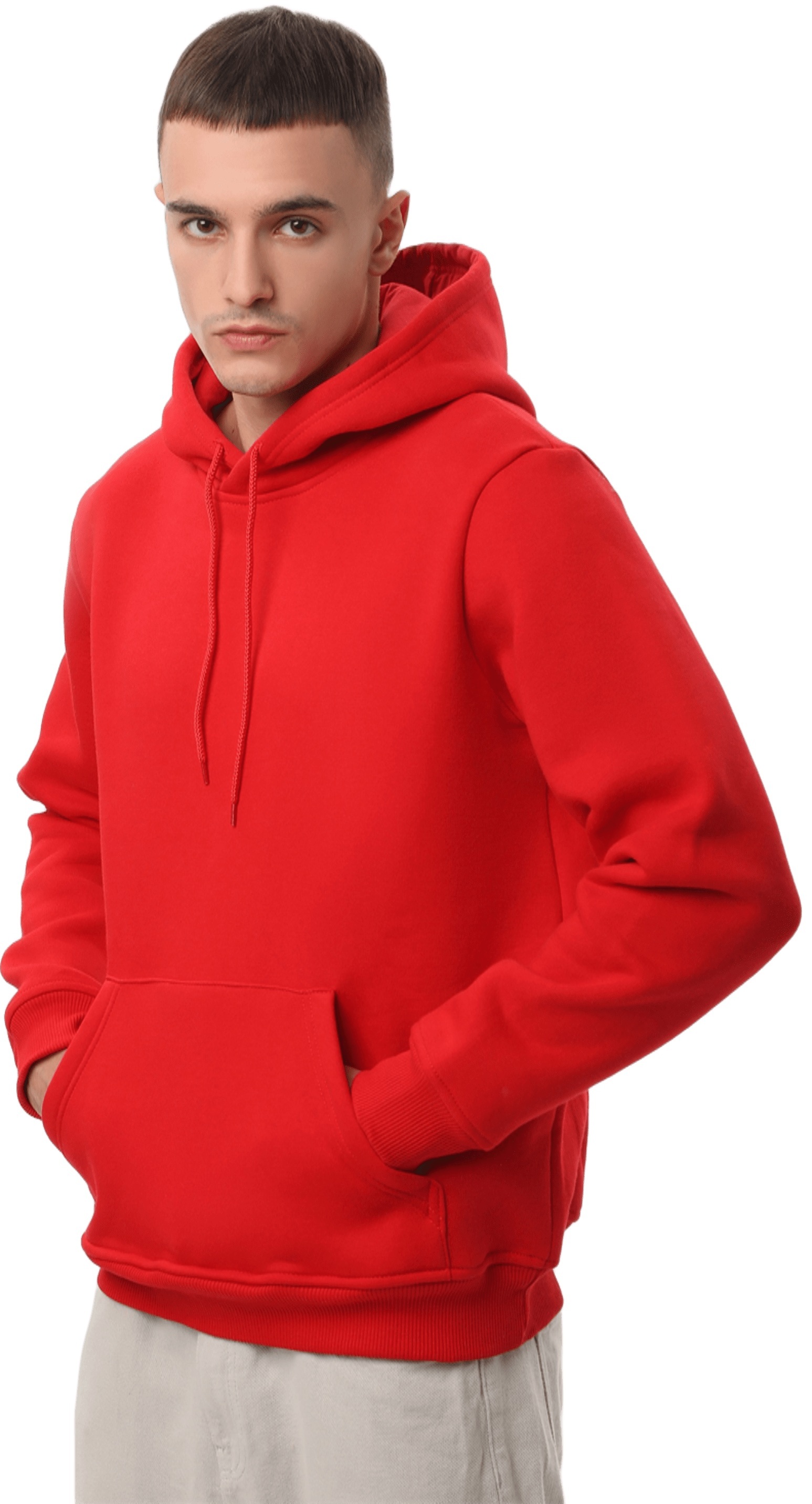 Худи утепленное мужское RAY Basic U0401M XL красное фото 3