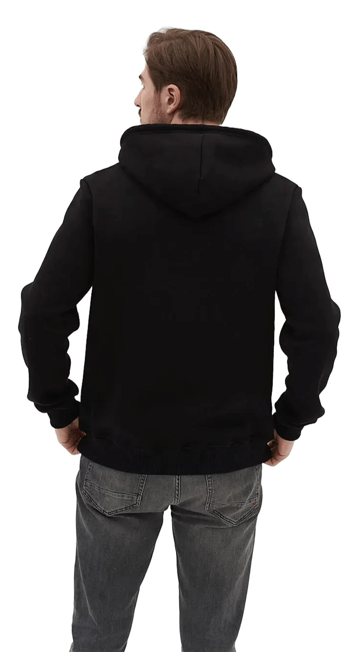 Худи на молнии утепленное мужское RAY Basic U0405LM M черный фото 3