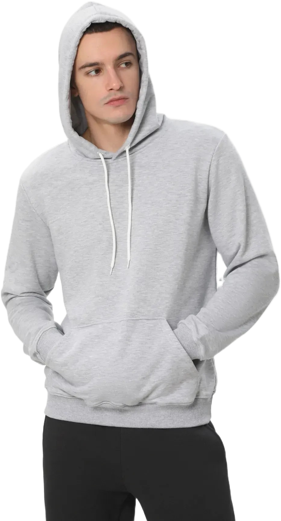 Худі чоловіче RAY Basic U0402M 2XL сірий меланжфото4