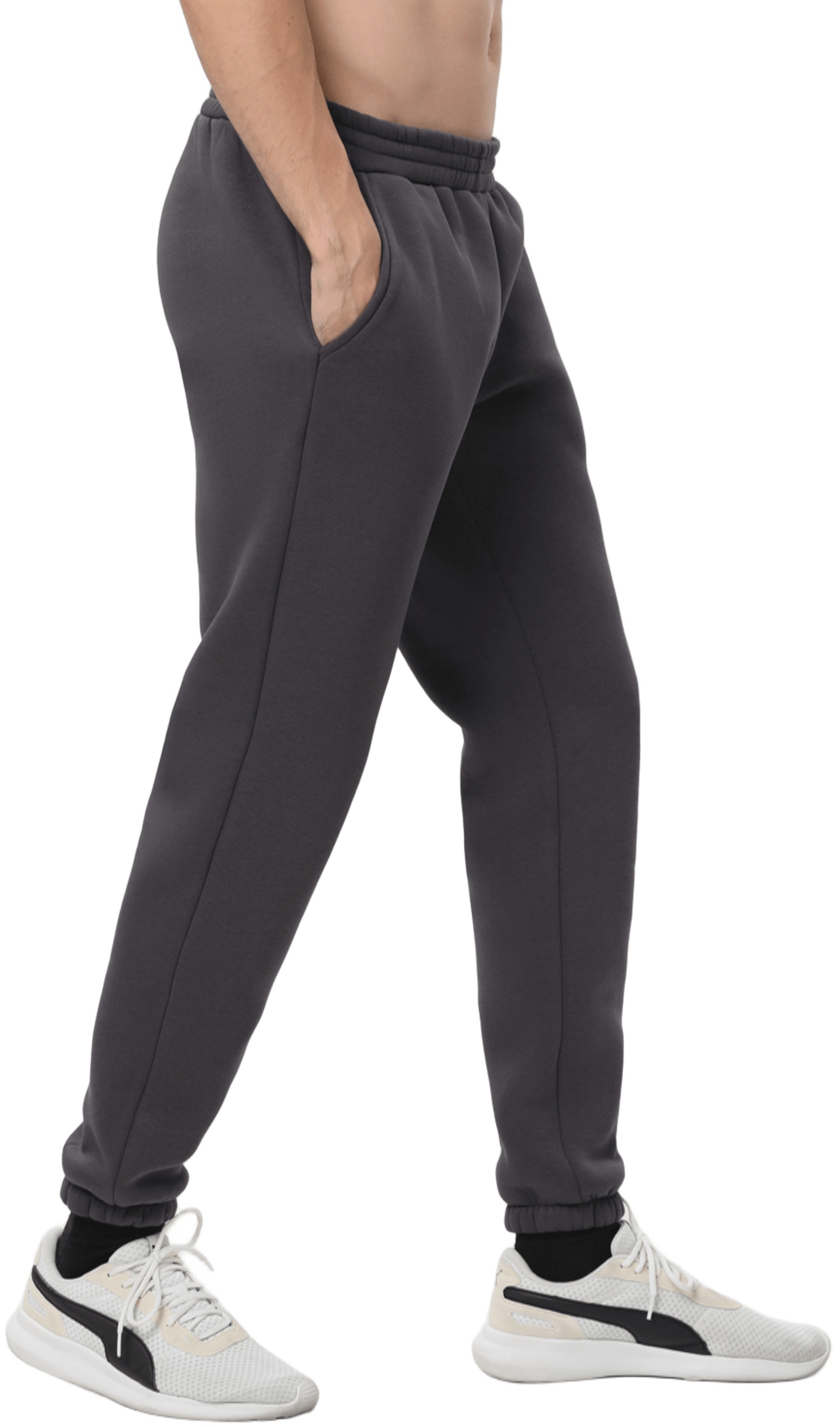 Спортивные брюки утепленные мужские RAY Basic U0901M 2XL темно-серый фото 3