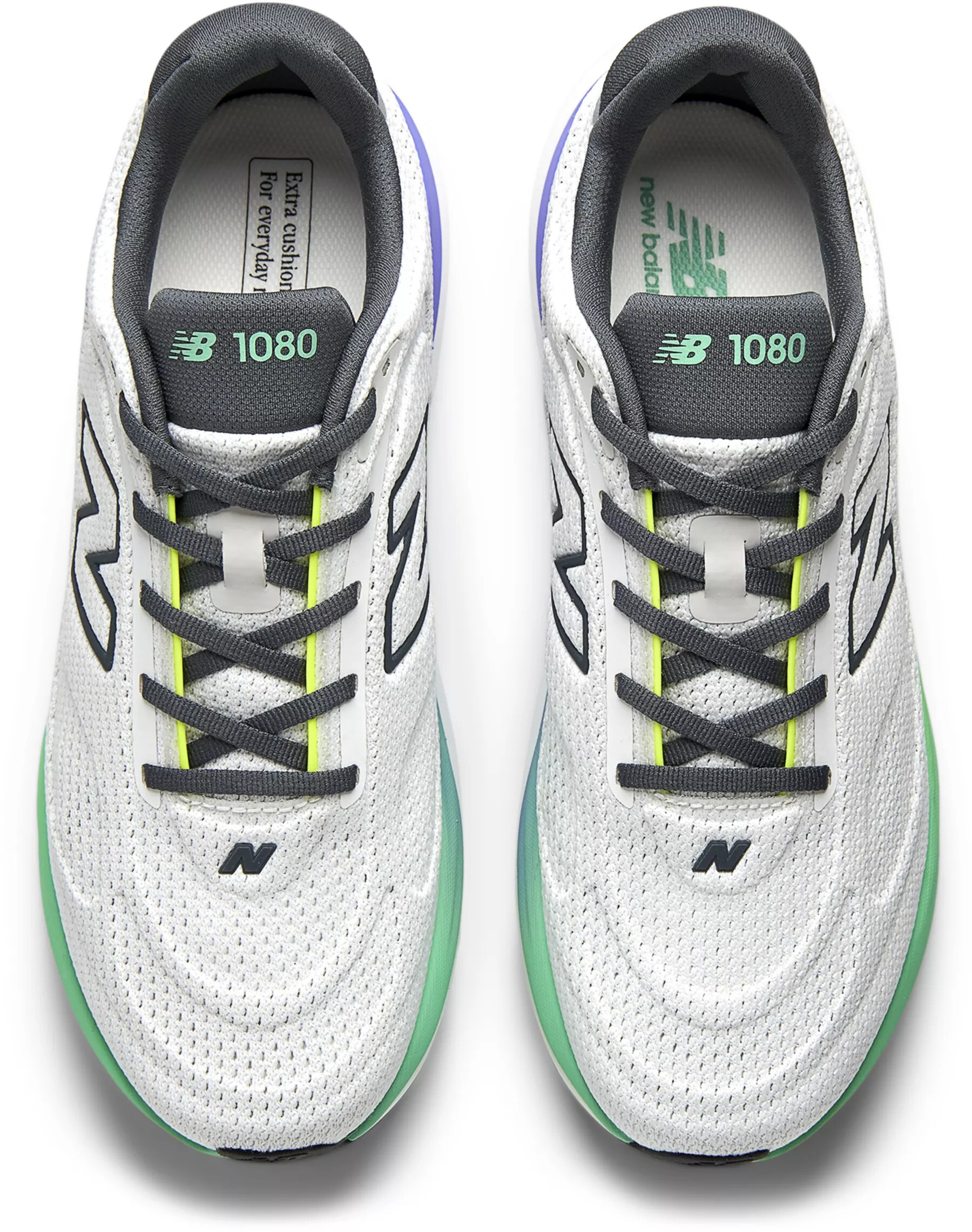 Кроссовки мужские New Balance 1080v15 M10808MP 42 (8,5 US) белые/зеленые фото 