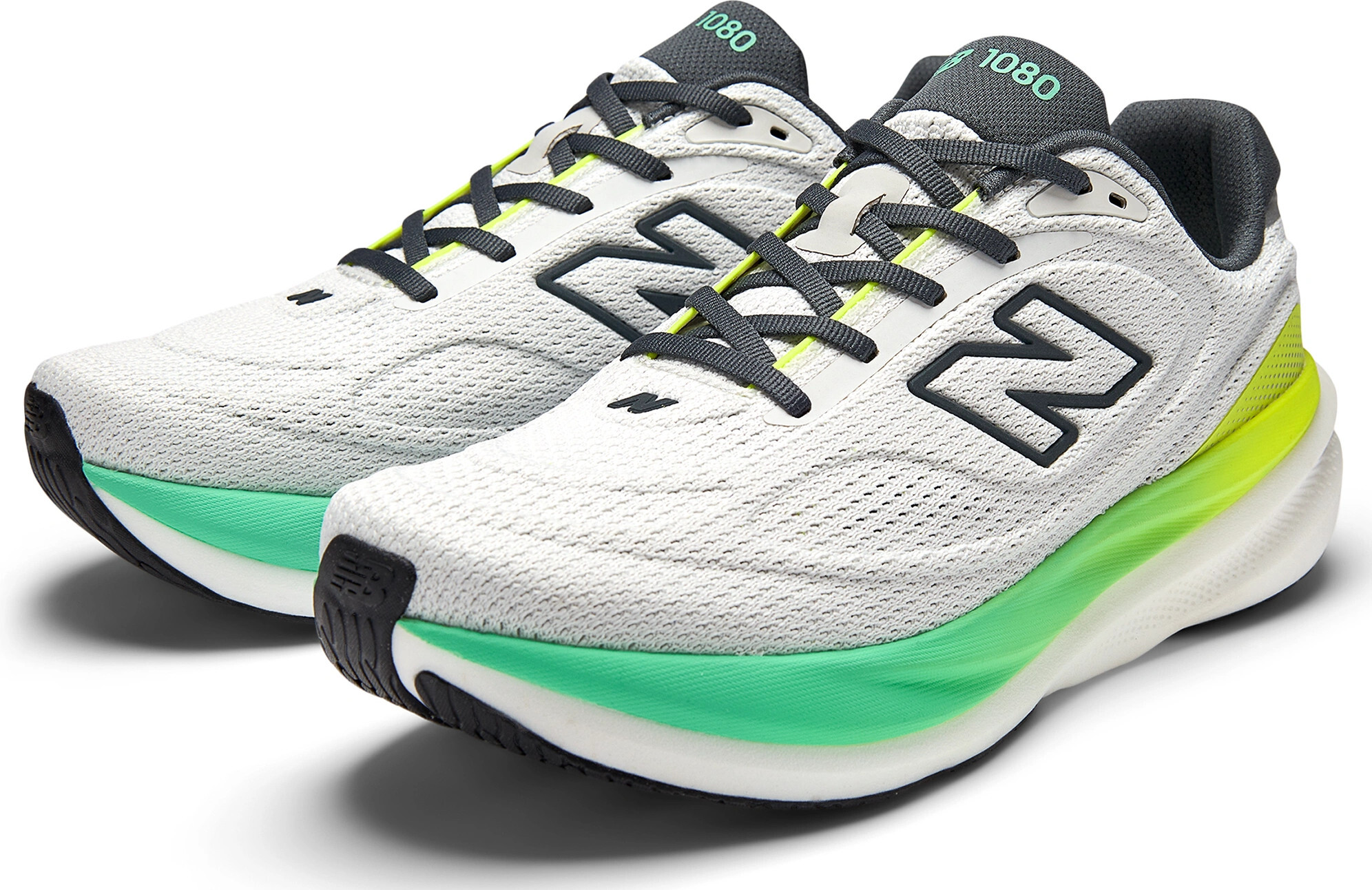 Кроссовки мужские New Balance 1080v15 M10808MP 43 (9,5 US) белые/зеленые фото 