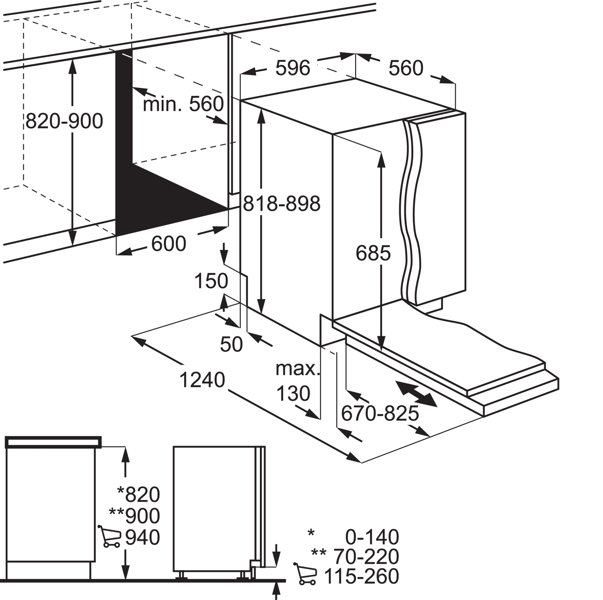 Вбудовувана посудомийна машина Electrolux EEC87400Wфото