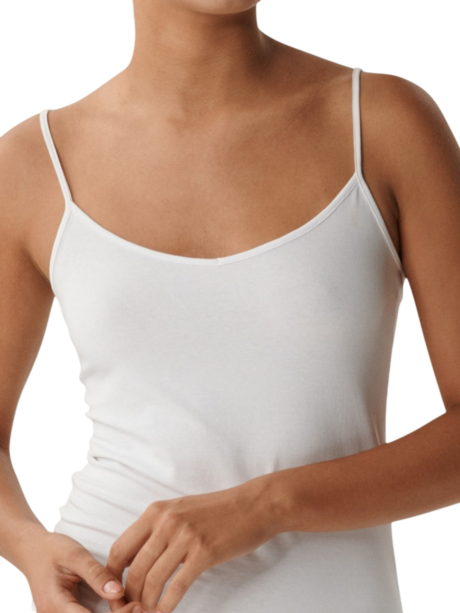 Майка женская тонкая бретель Atlantic BLV-197N L белый фото 3