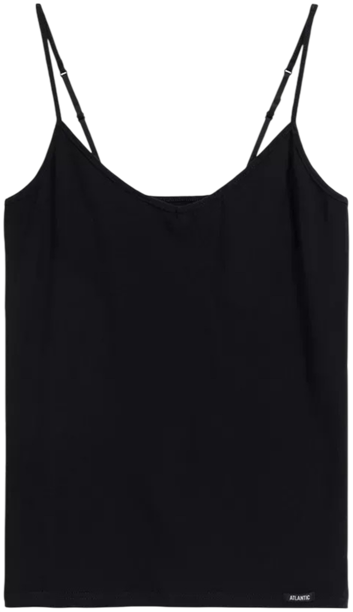 Майка жіноча тонка бретель Atlantic BLV-197N L чорнафото4