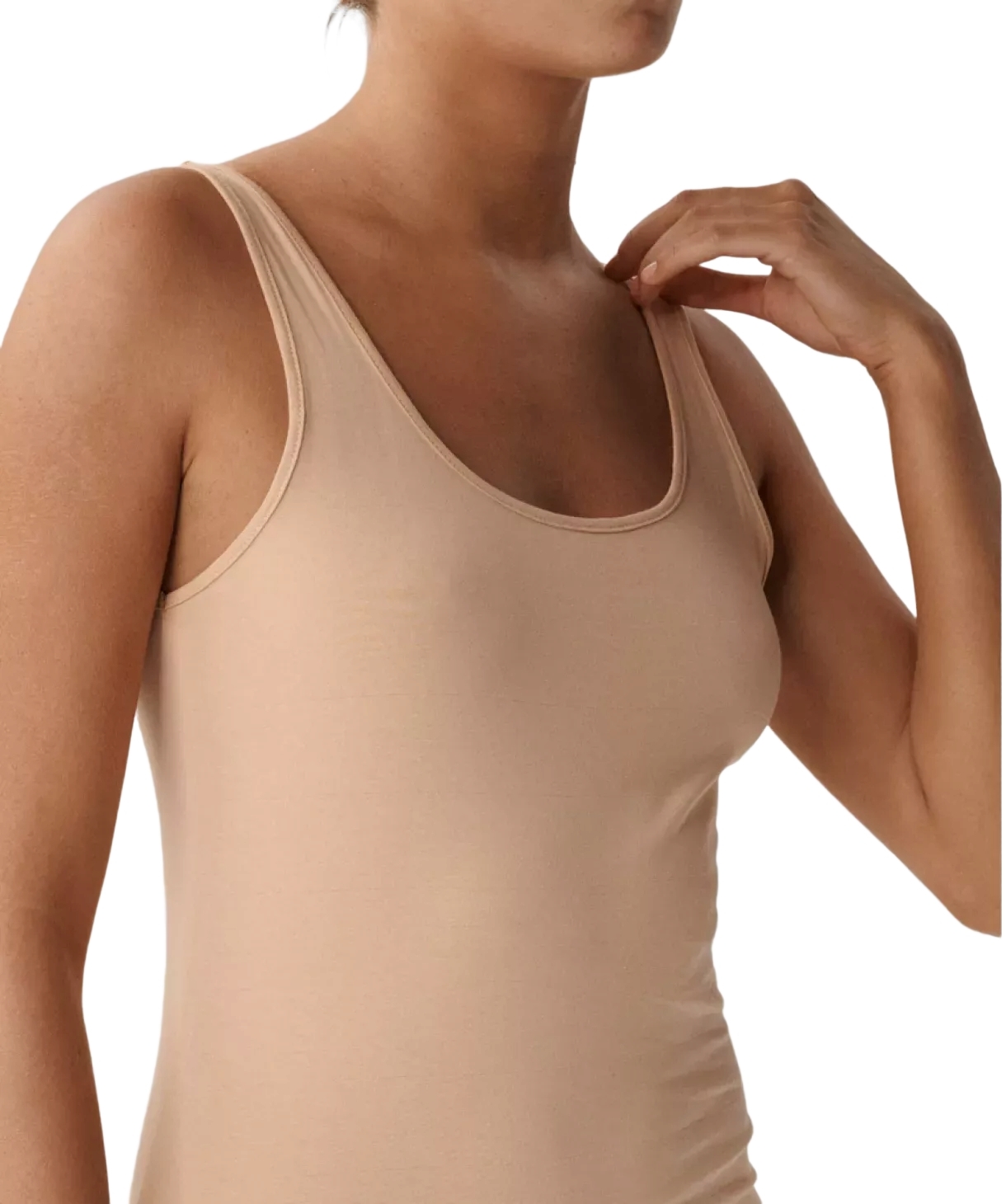 Майка женская широкая бретель Atlantic BLV-198N L бежевая фото 3