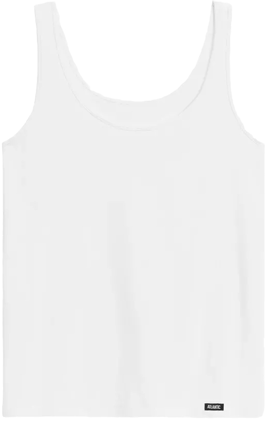 Майка женская широкая бретель Atlantic BLV-198N L белый фото 4