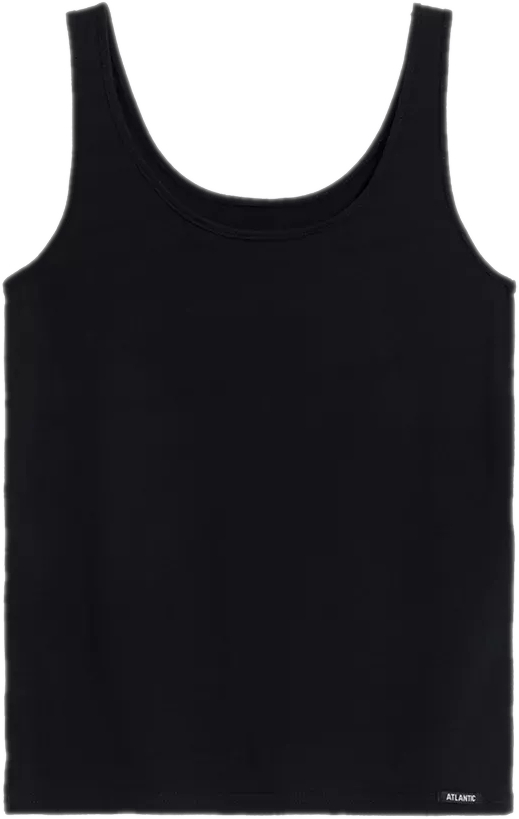 Майка женская широкая бретель Atlantic BLV-198N L черная фото 4