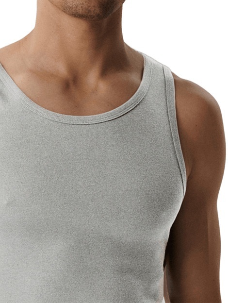 Майка мужская на тонких бретелях Atlantic BMV-046 L серые фото 3