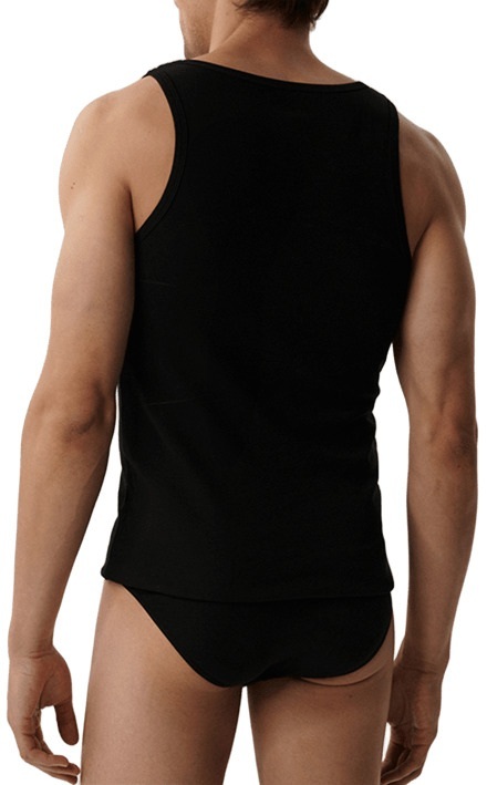 Майка мужская на тонких бретелях Atlantic BMV-046 L черные фото 2