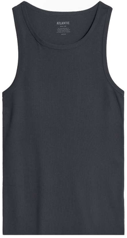 Майка мужская на тонких бретелях Atlantic BMV-046 L графитовые фото 4