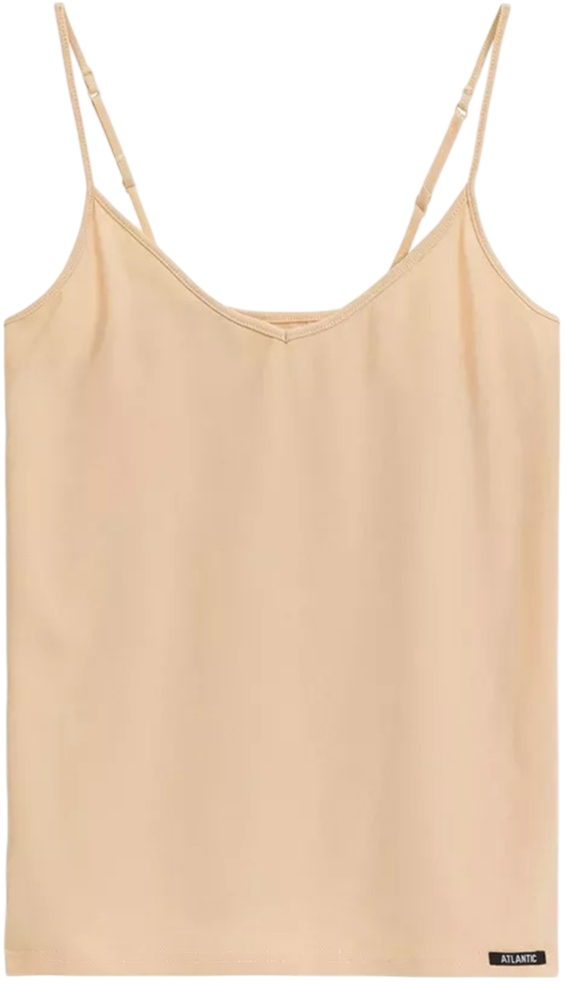 Майка женская тонкая бретель Atlantic BLV-197N L бежевая фото 4