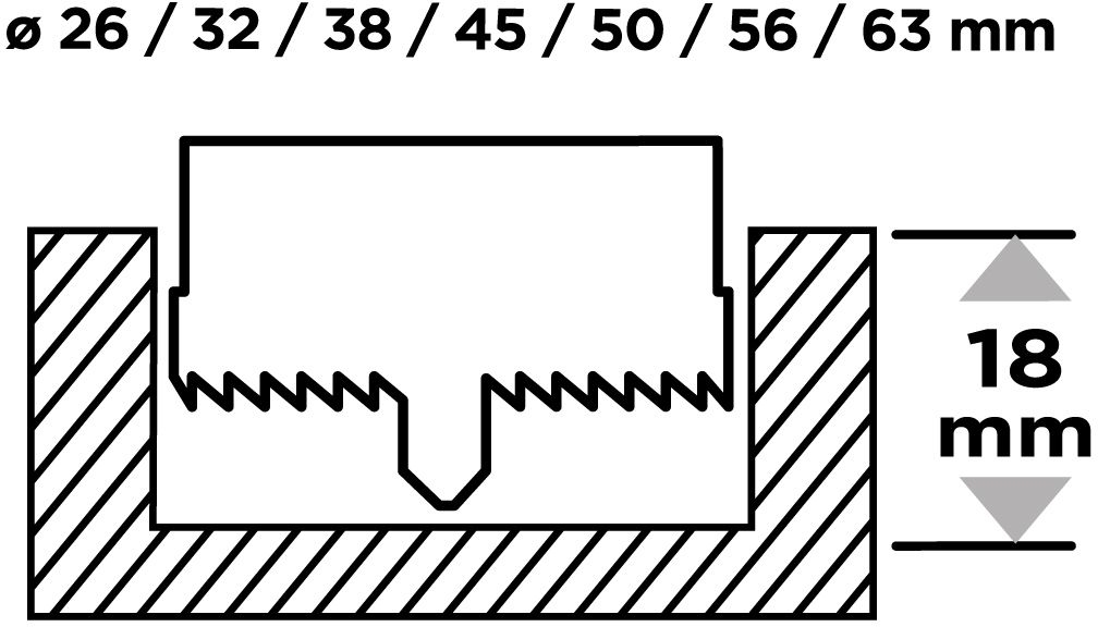 Коронки по дереву GRAPHITE 7шт (56T749) фото 2