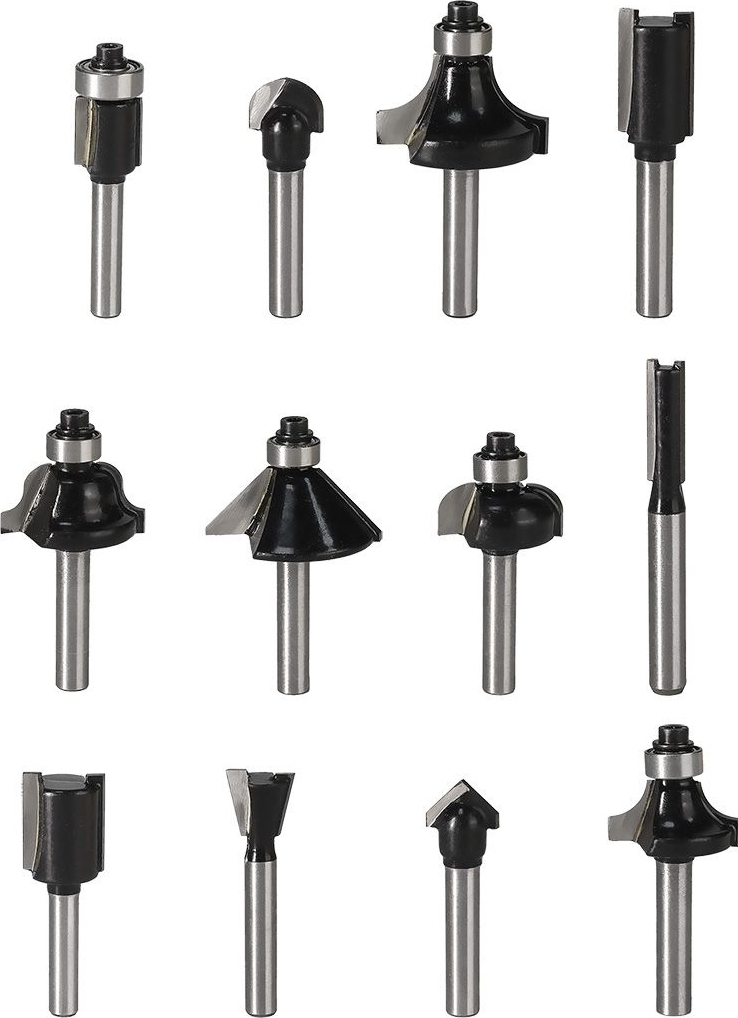 Набор фрез по дереву GRAPHITE 12шт (56T613) фото 3