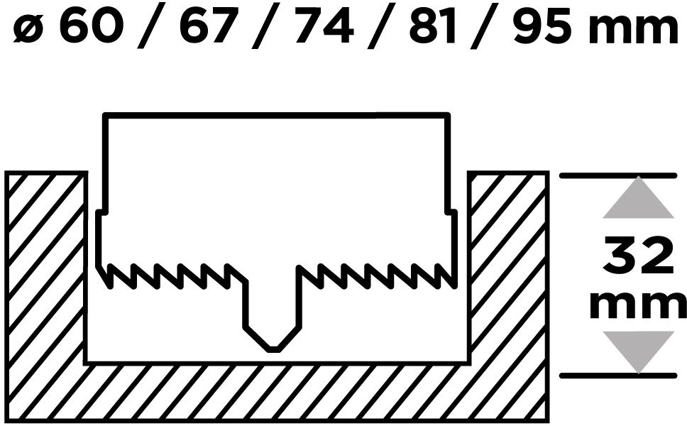Коронки по дереву GRAPHITE 5шт (56T746) фото 2
