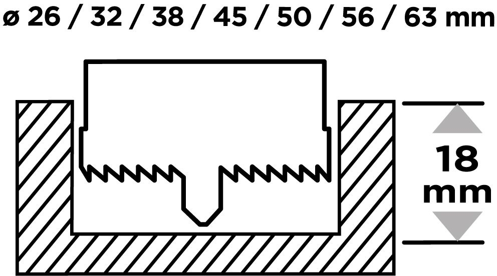 Коронки по дереву GRAPHITE 7шт (56T751) фото 2