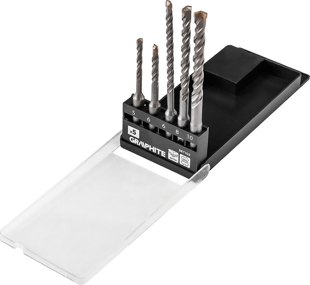 Набор сверл по бетону GRAPHITE SDS Plus 5шт (56T169) фото 5