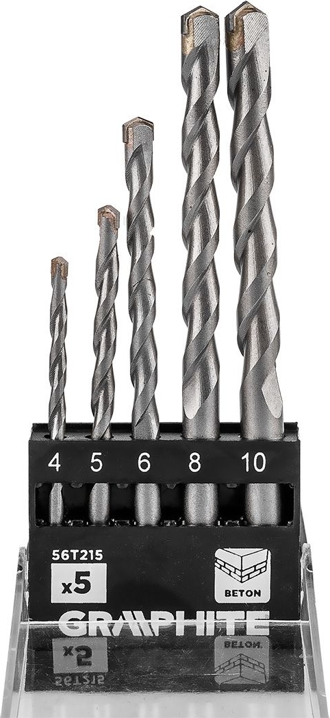 Набор сверл по бетону GRAPHITE 5шт (56T215) фото 5