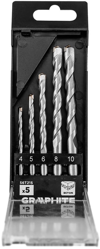 Набор сверл по бетону GRAPHITE 5шт (56T215) фото 3