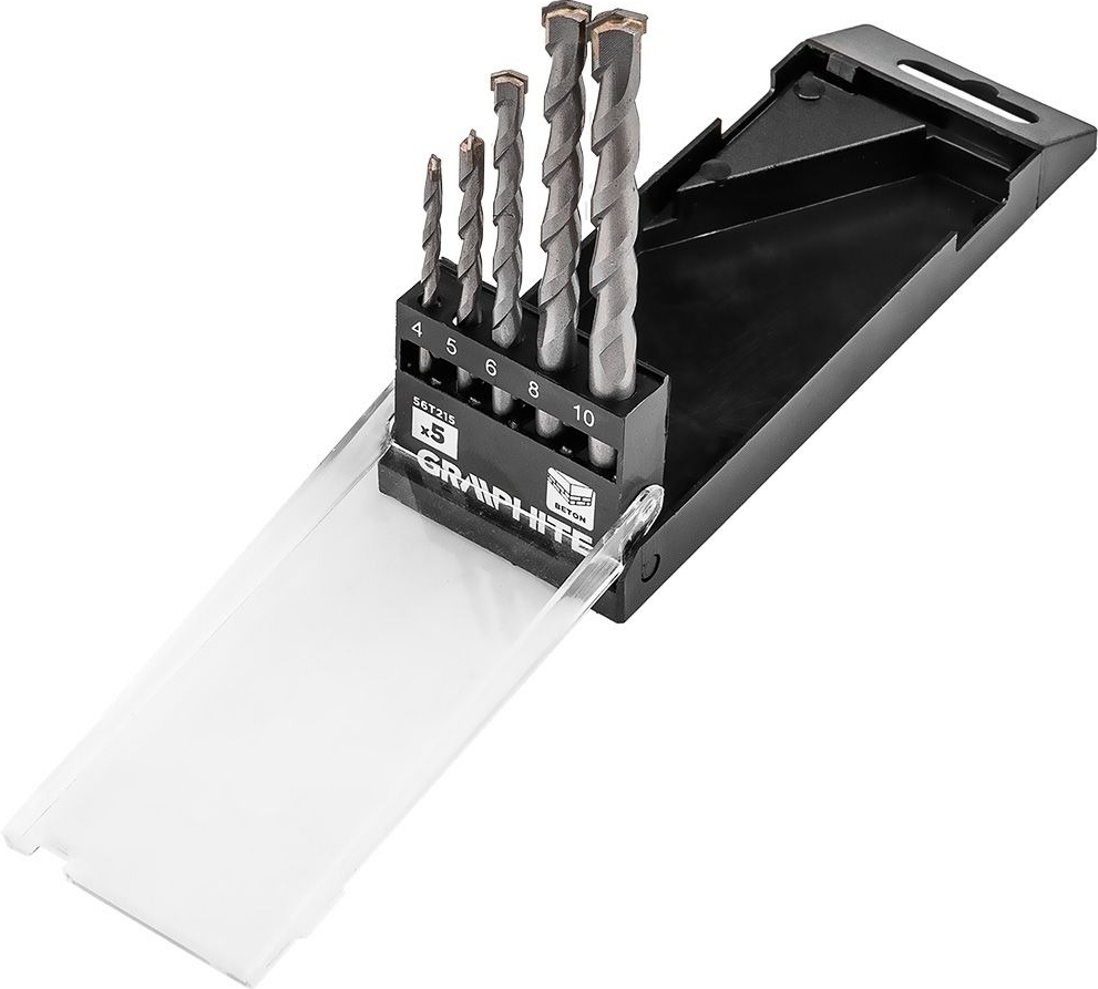 Набор сверл по бетону GRAPHITE 5шт (56T215) фото 6