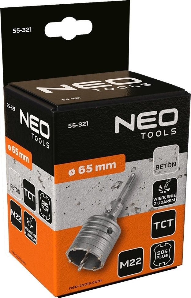 Коронка по бетону Neo Tools, биметаллическая, SDS+, 65мм (55-321) фото 8