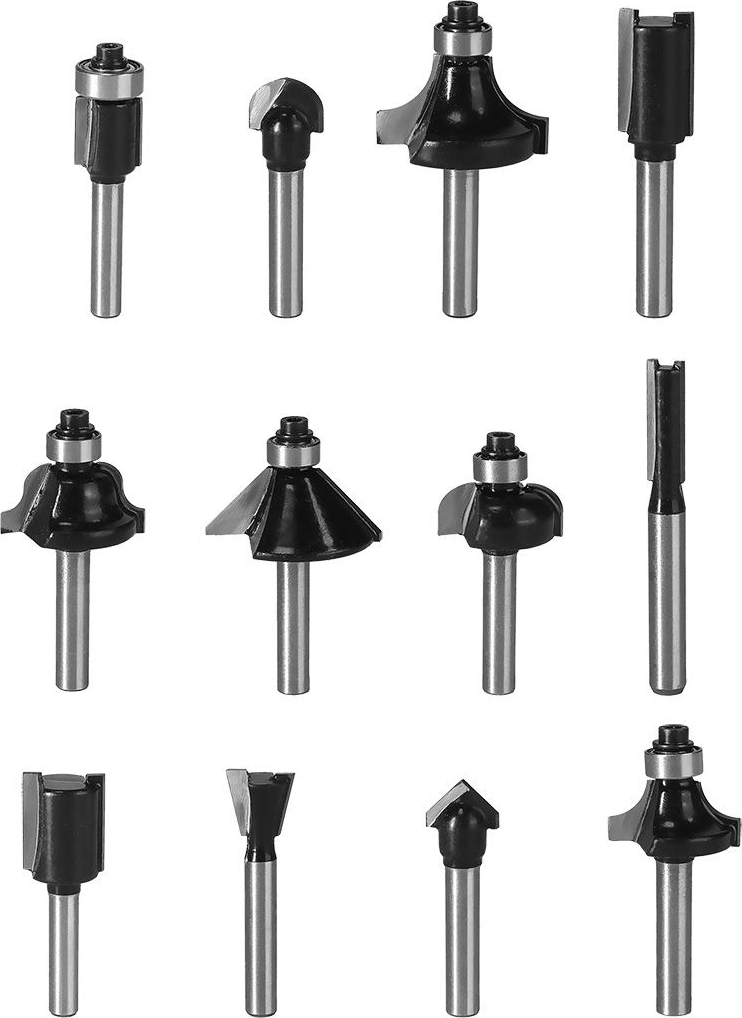 Набор фрез по дереву GRAPHITE Widia 12шт (56T614) фото 