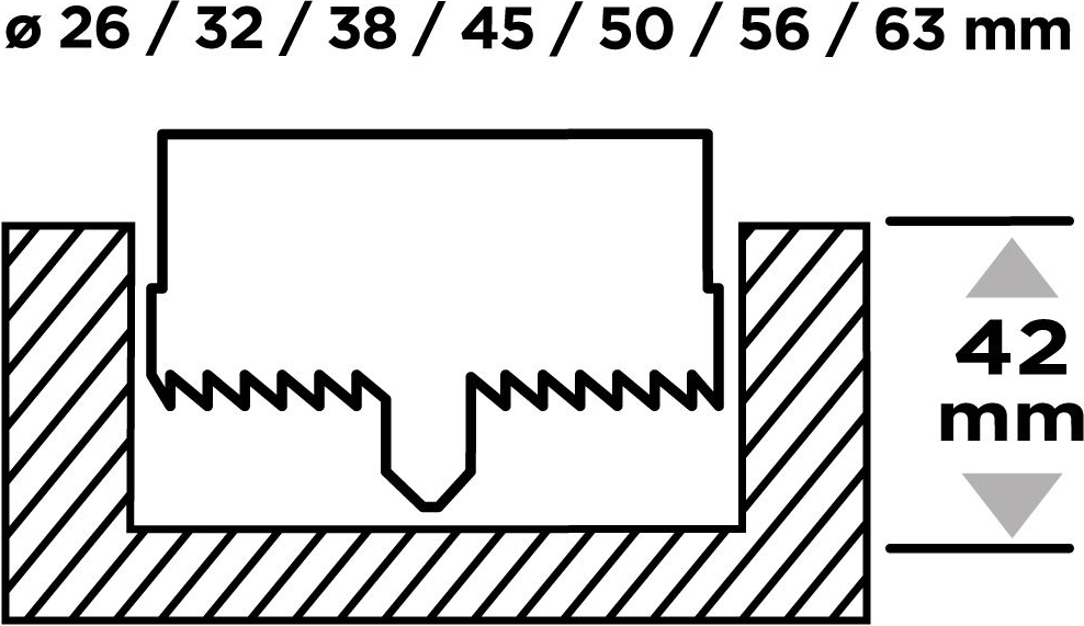 Коронки по дереву GRAPHITE 7шт (56T752) фото 2